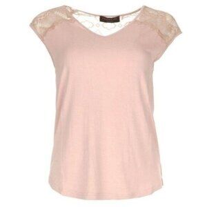 ROSEMUNDE / Copenhagen Tank Top w/ Lace Lulu Cream Blush Pink Sz XS